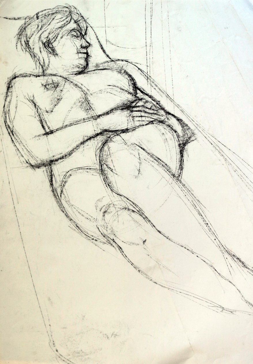 Desenho de vida I, 2024 (conte sobre papel) de Paul Powis