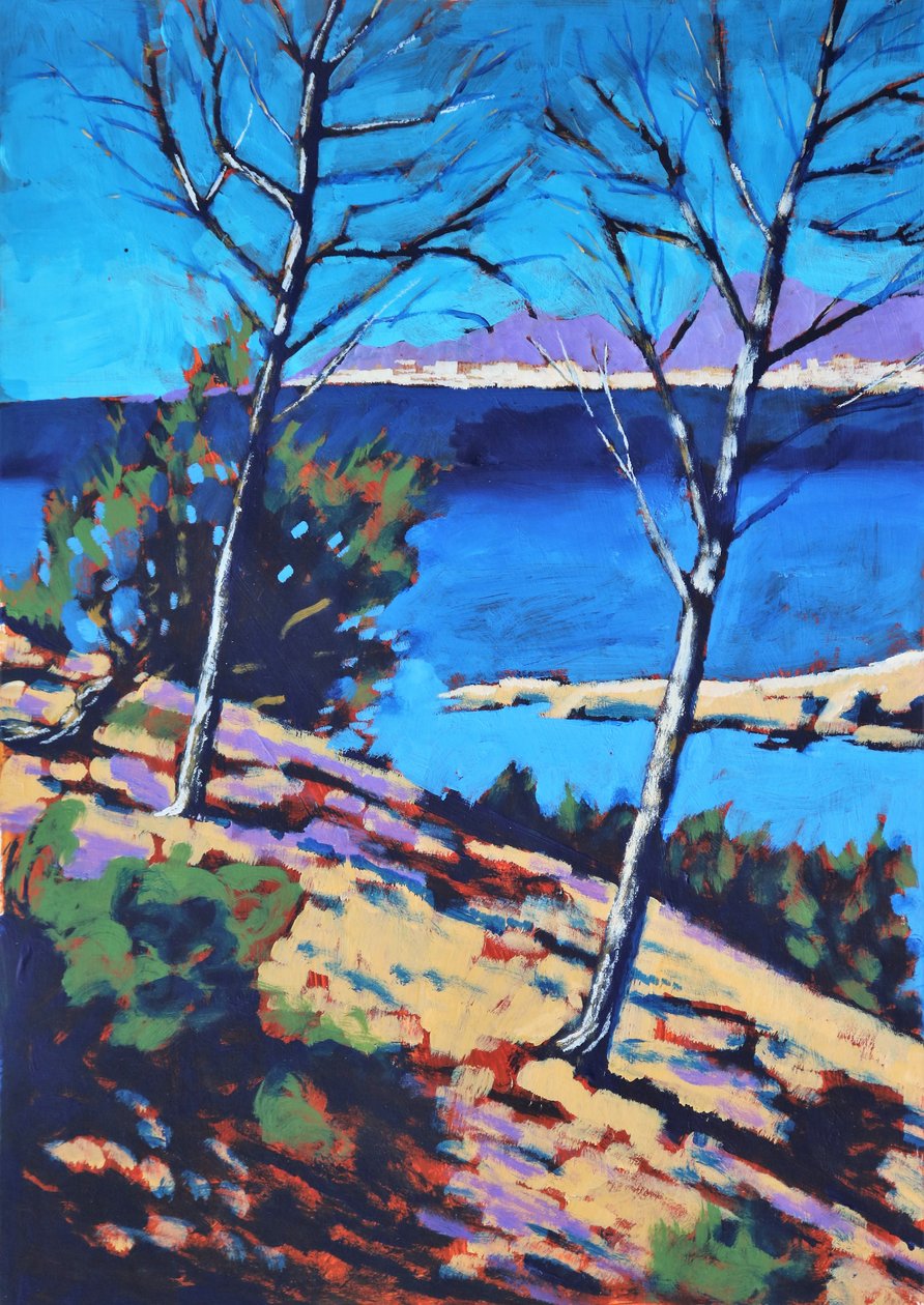 Peguera, 2021 (acrílico sobre papel) de Paul Powis