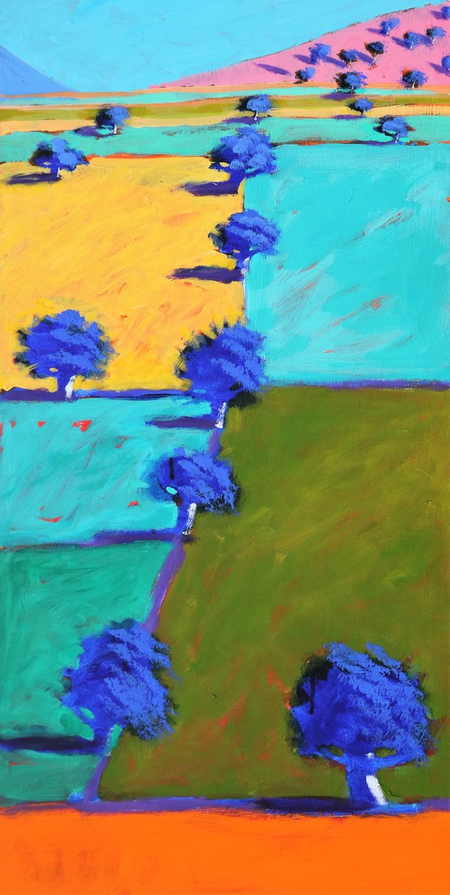 Swineyard Hill, 2021 (acrílico sobre cartão) de Paul Powis