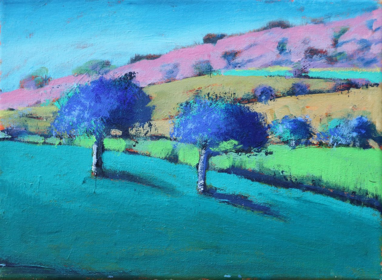 primavera de Swineyard Hill, 2021 (acrílico sobre tela) de Paul Powis