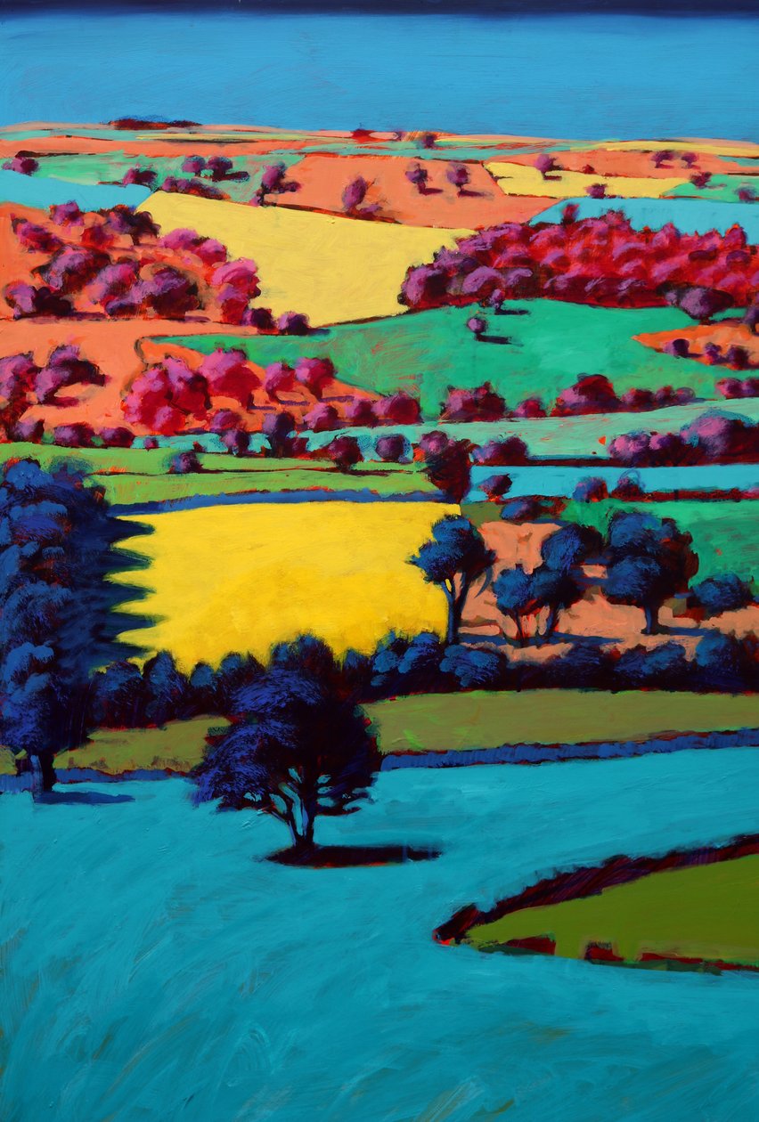 Teme Valley III (acrílico a bordo) de Paul Powis