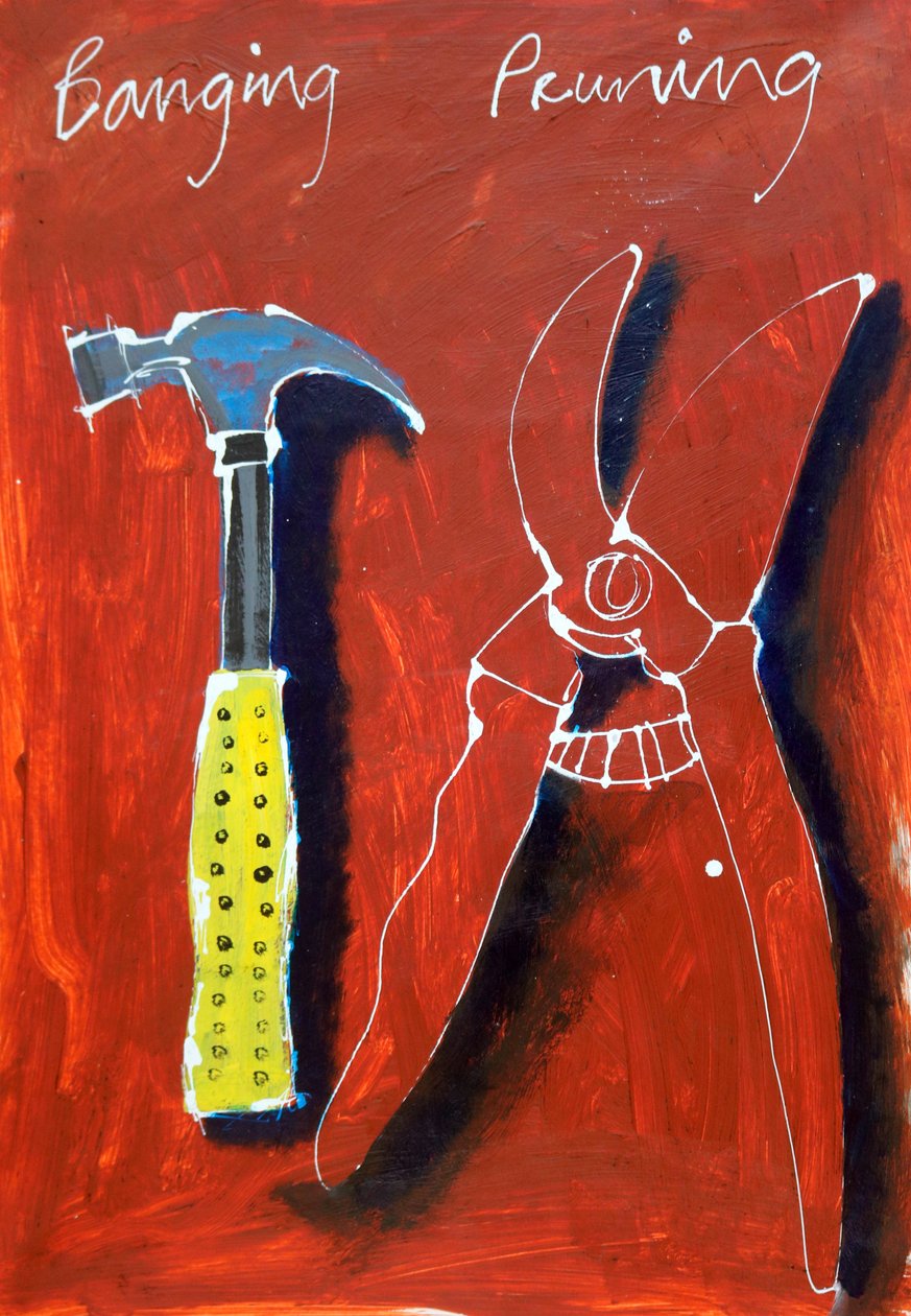 Tools From My Shed II, 2024 (acrílico sobre papel) de Paul Powis