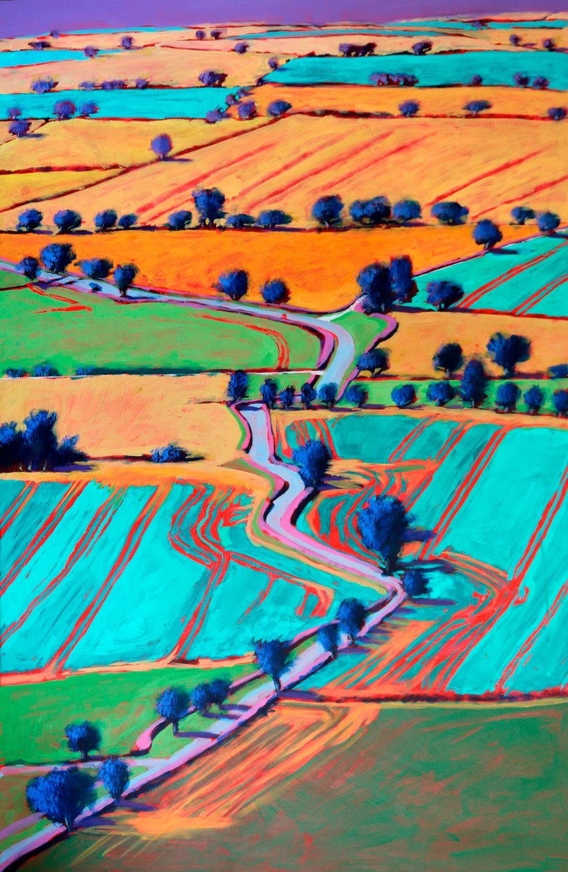 Towards Welland, 2024 (acrílico sobre cartão) de Paul Powis