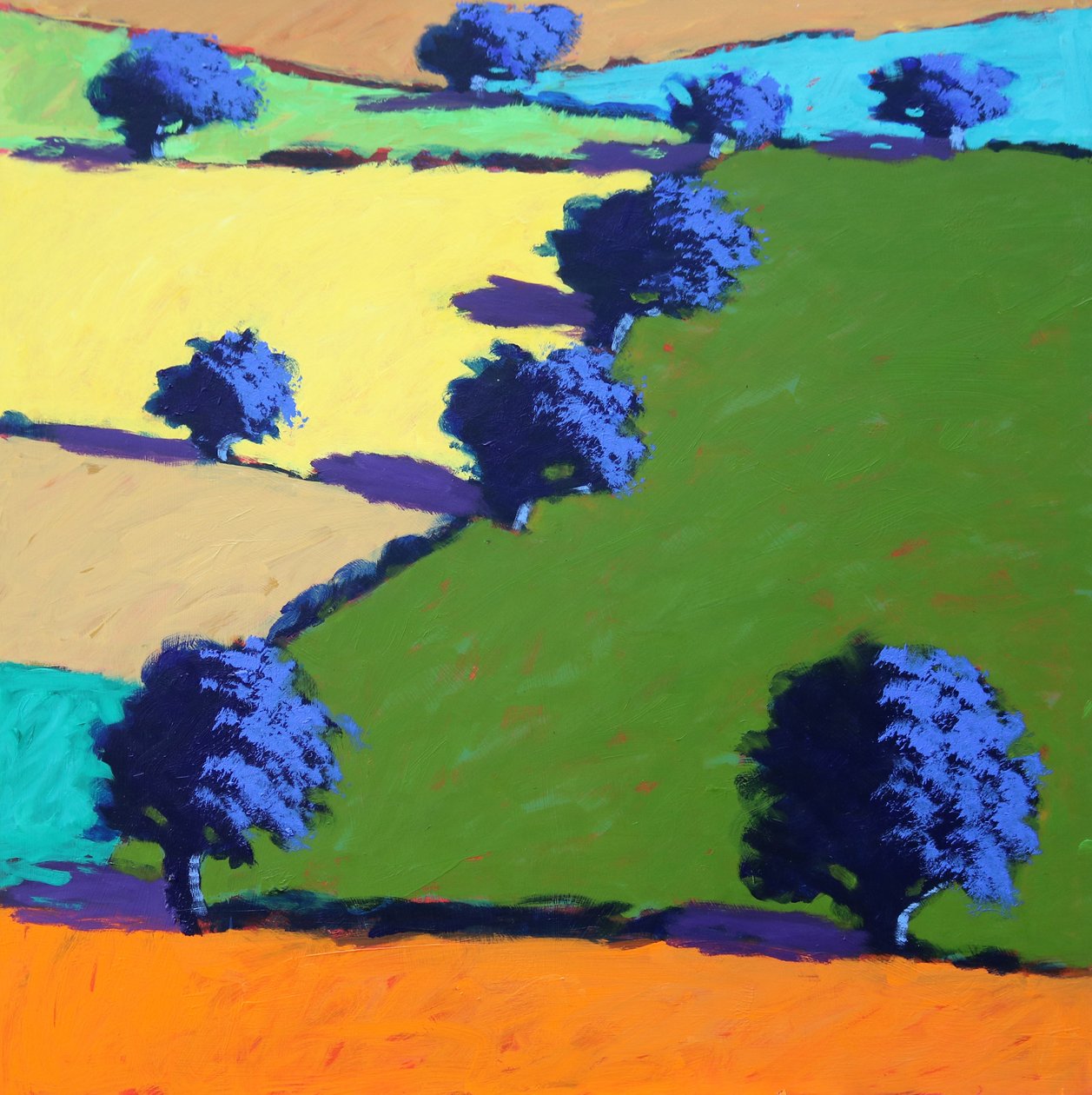 Welland, 2021 (acrílico sobre cartão) de Paul Powis