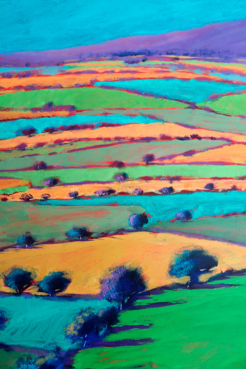 West Malvern #3 (pormenor), 2024 (acrílico sobre cartão) de Paul Powis