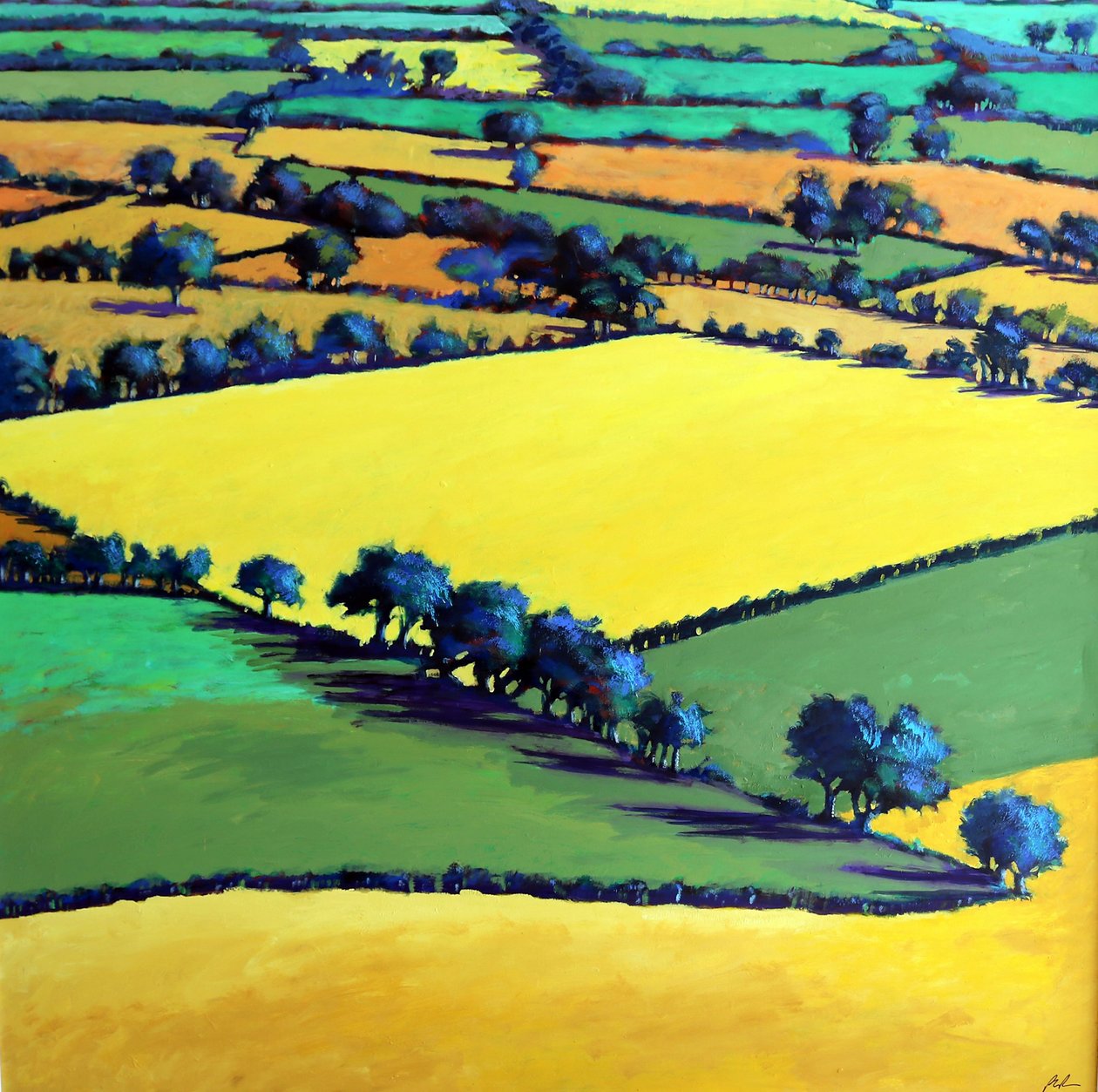 Whiteleaved oak (acrílico a bordo) de Paul Powis