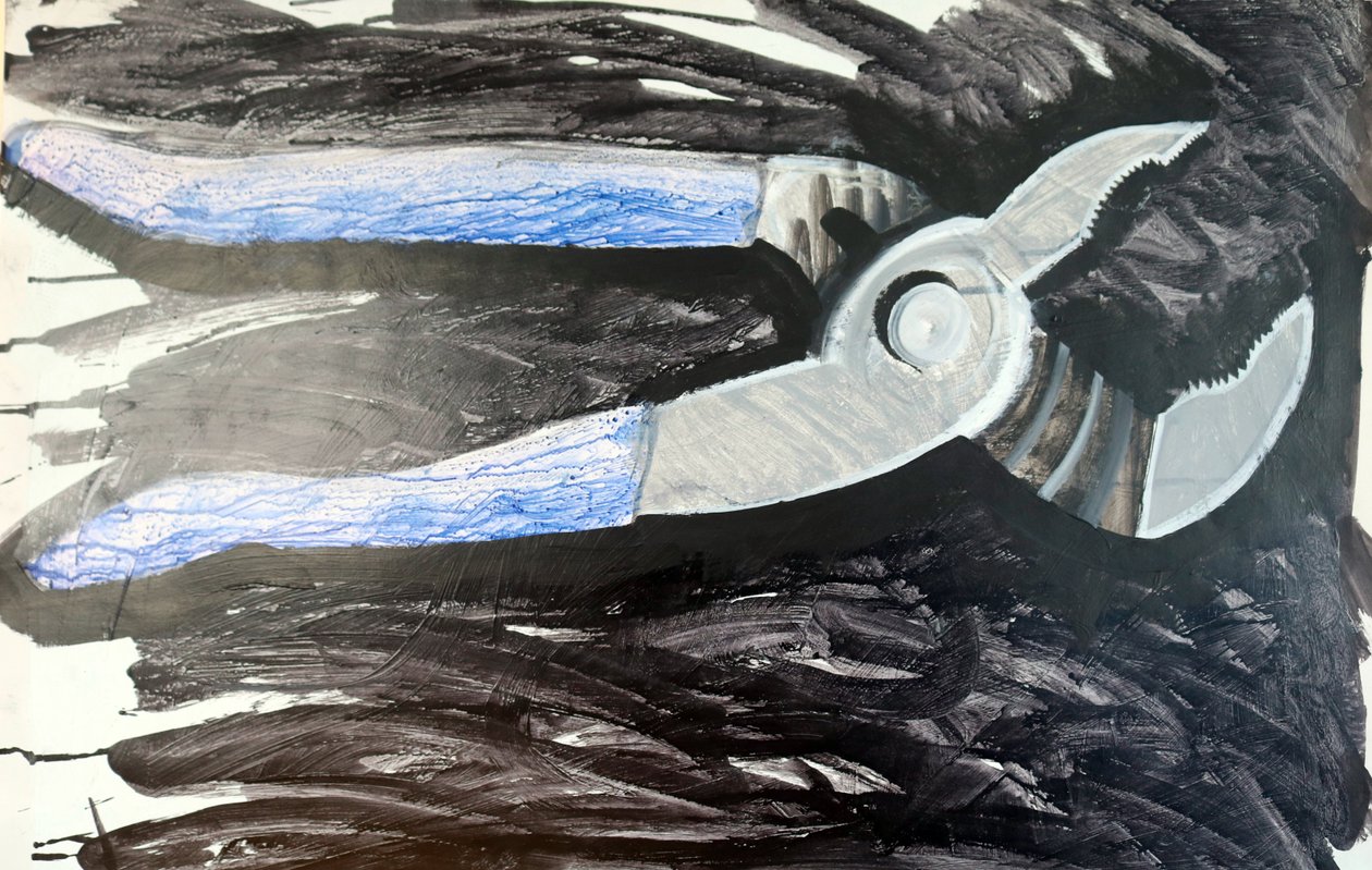 Chave inglesa, 2024 (acrílico sobre papel) de Paul Powis