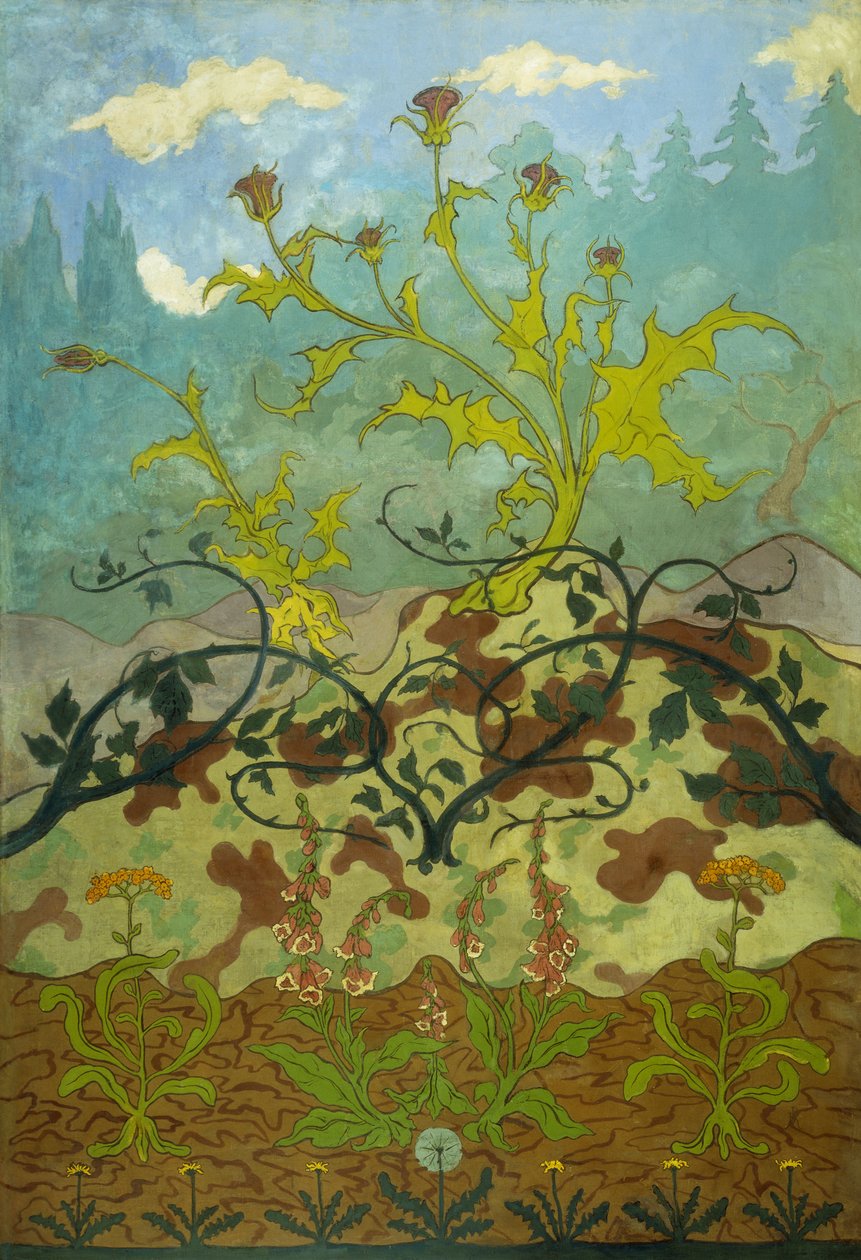 Cardos e dedaleira; Cardos e dedaleiras, 1899 de Paul Elie Ranson