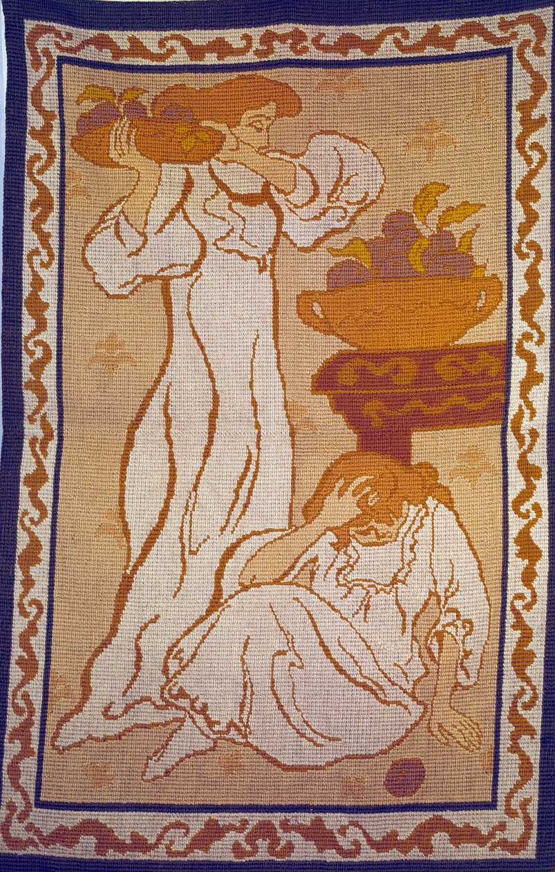 Women in White Tapestry de Paul Ranson (1864-1909) Paris do século XX, museu municipal de arte moderna de Paul Elie Ranson