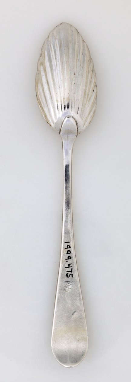 Colher de chá com pregas, c.1785 de Paul Revere
