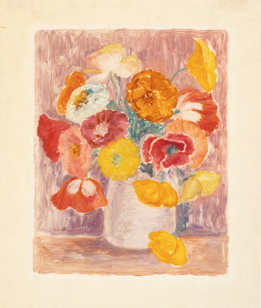 Pedaço de flor (Zínias) de Paul Rohland