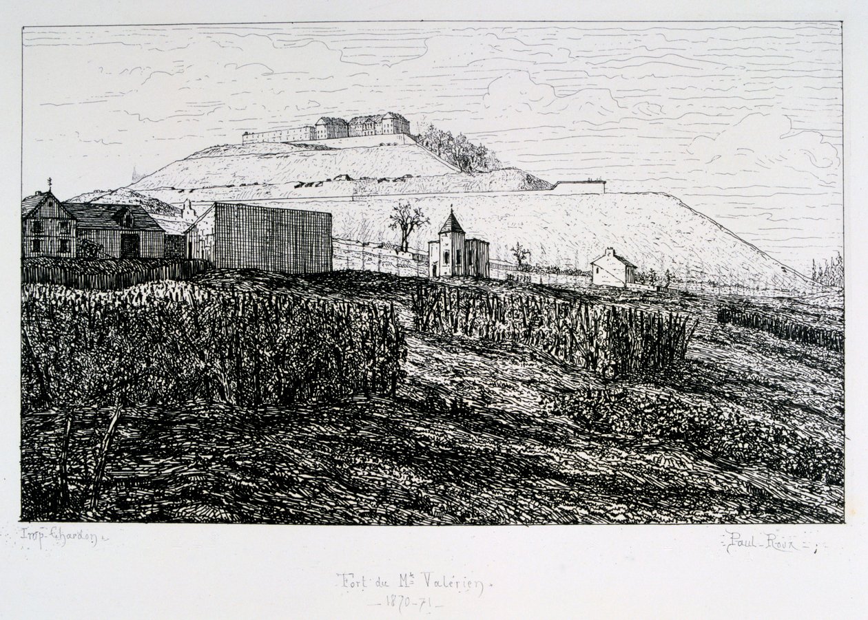 Fort du Mont Valerien, cerco de Paris, 1870-1871 de Paul Roux