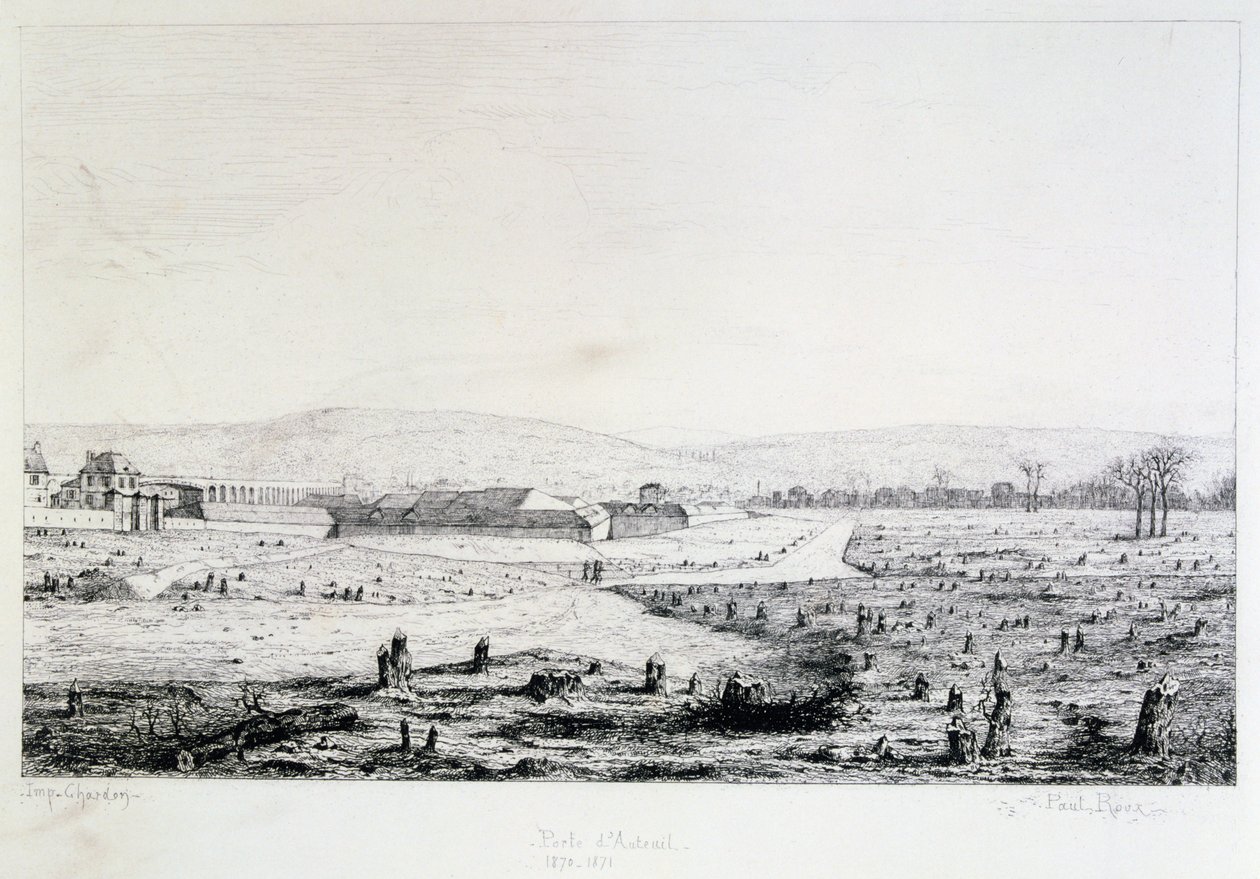 Porte dAuteuil, Cerco a Paris, 1870-1871 de Paul Roux