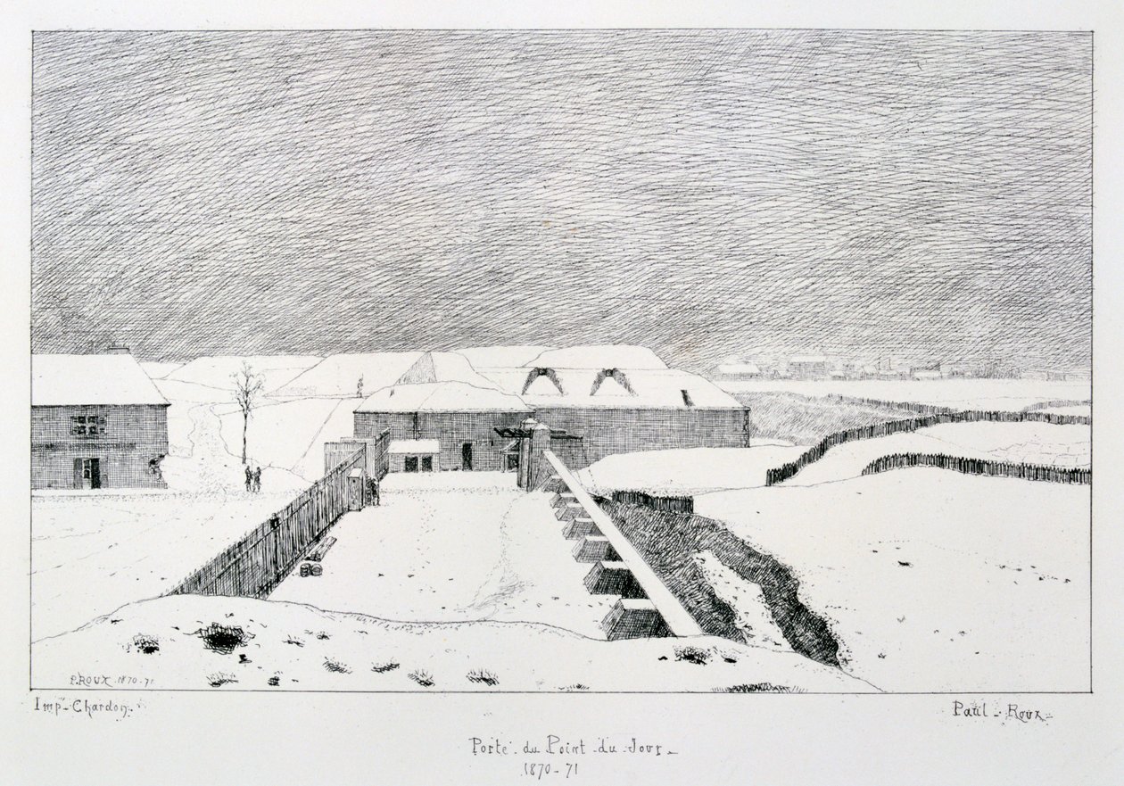 Porte du Point du Jour, Cerco a Paris, 1870-1871. de Paul Roux