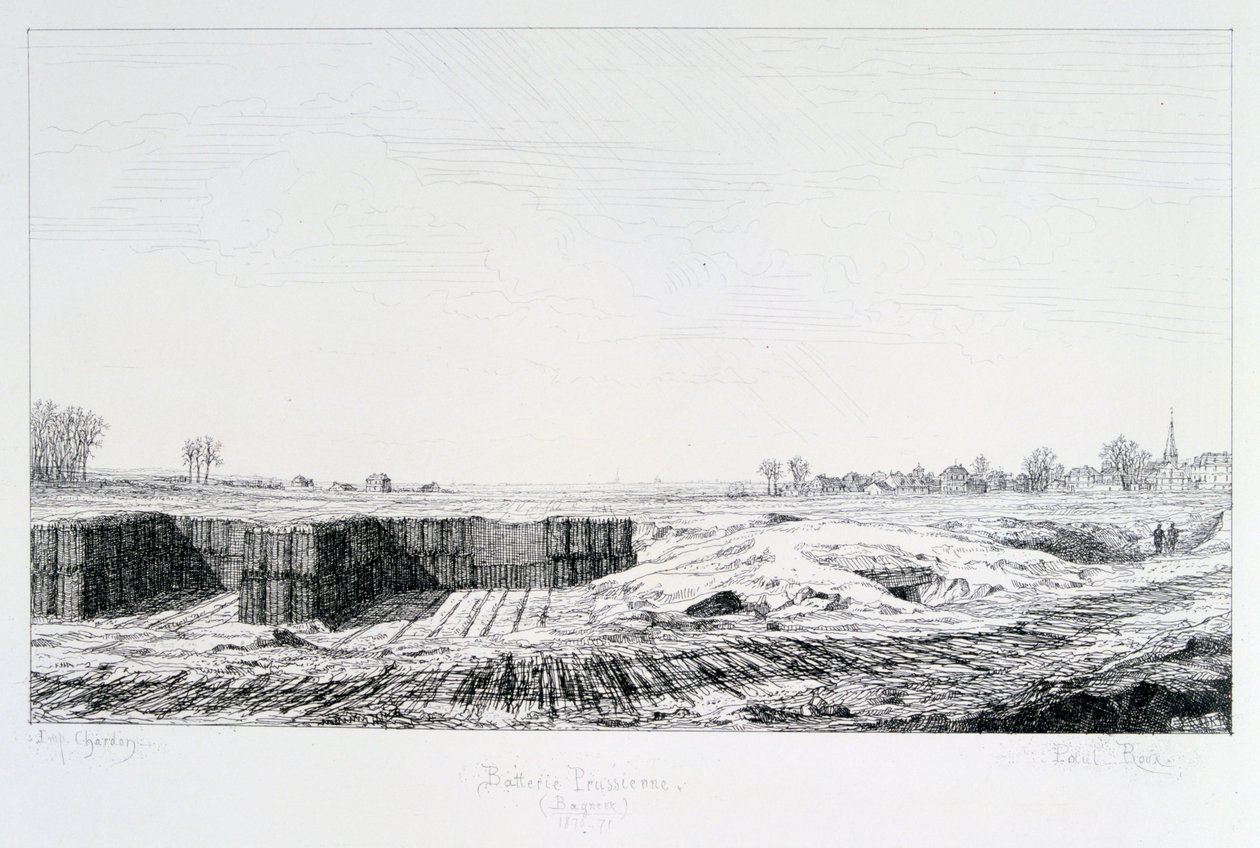 Bateria prussiana, cerco de Paris, 1870-1871 de Paul Roux