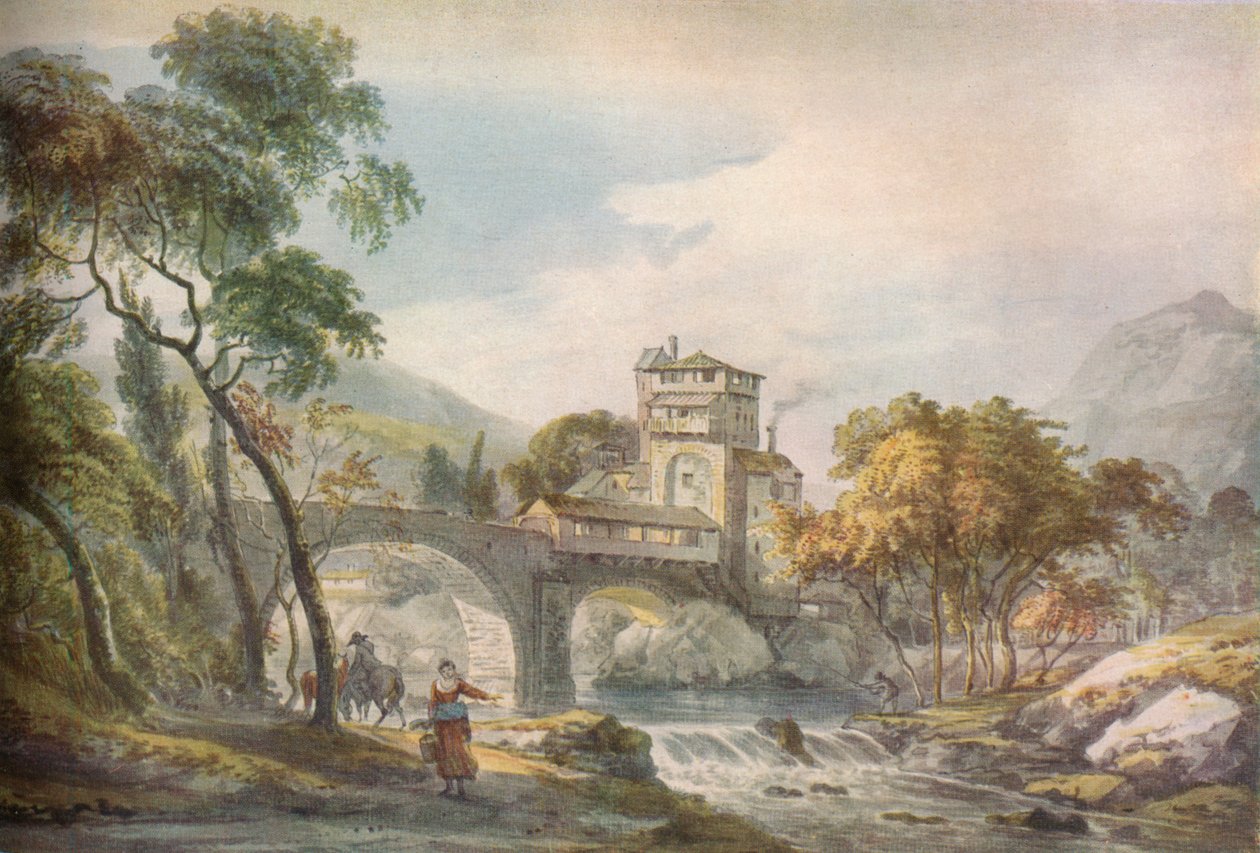 Uma paisagem clássica, século x18 de Paul Sandby