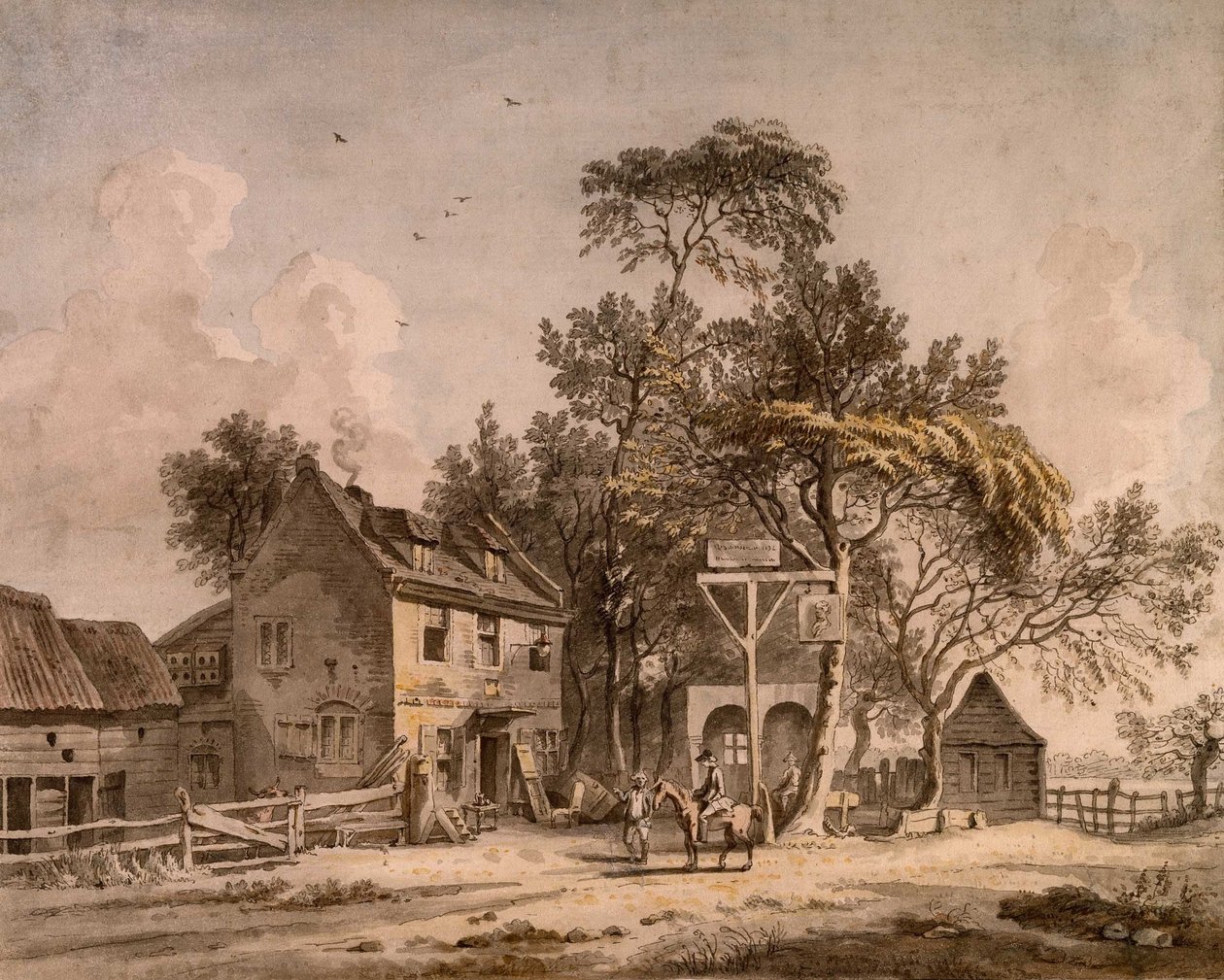 Uma Casa Pública por Paul Sandby, RA de Paul Sandby