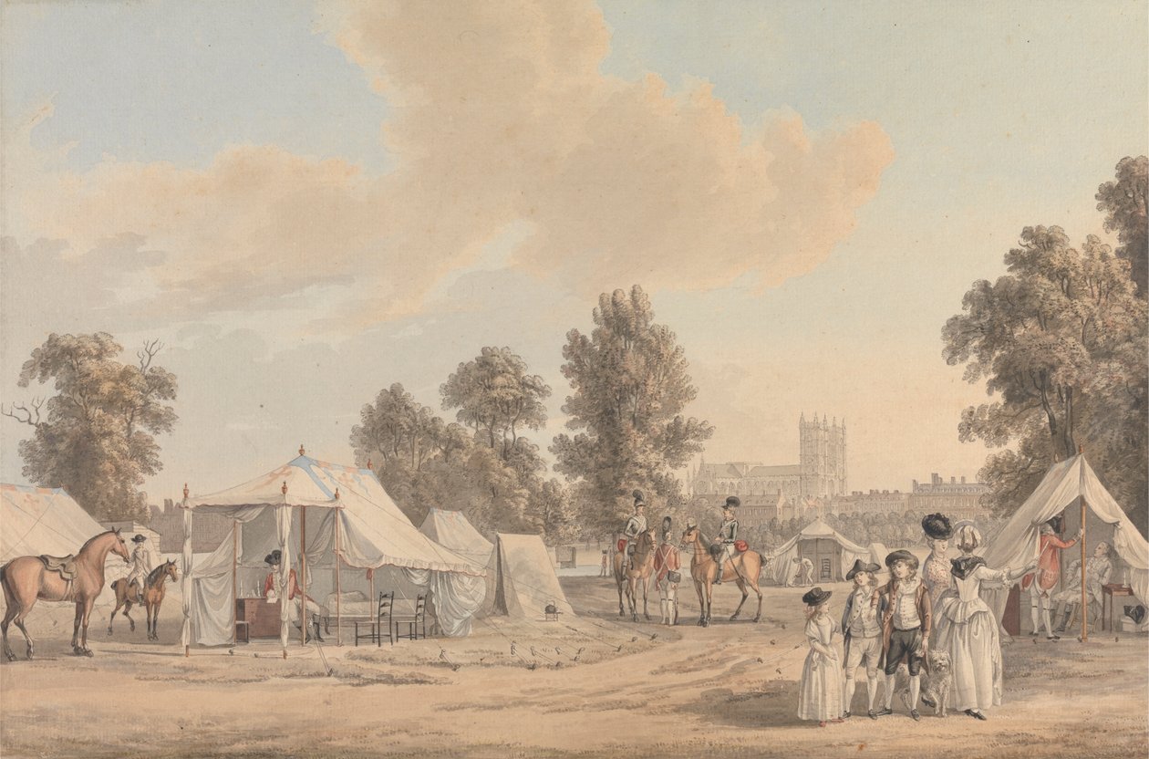 Um acampamento em St. James Park de Paul Sandby