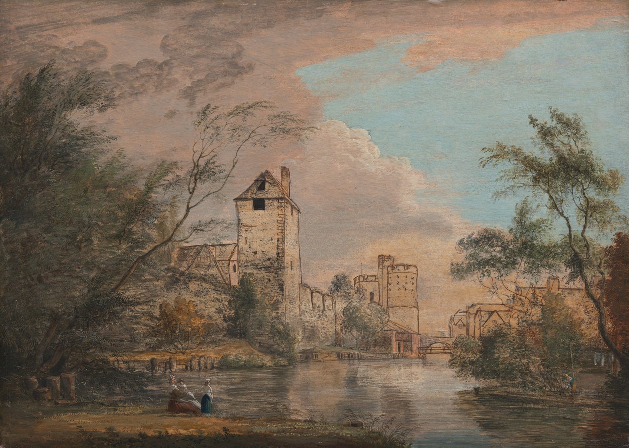Uma Vista Inacabada da Porta Oeste, Canterbury de Paul Sandby
