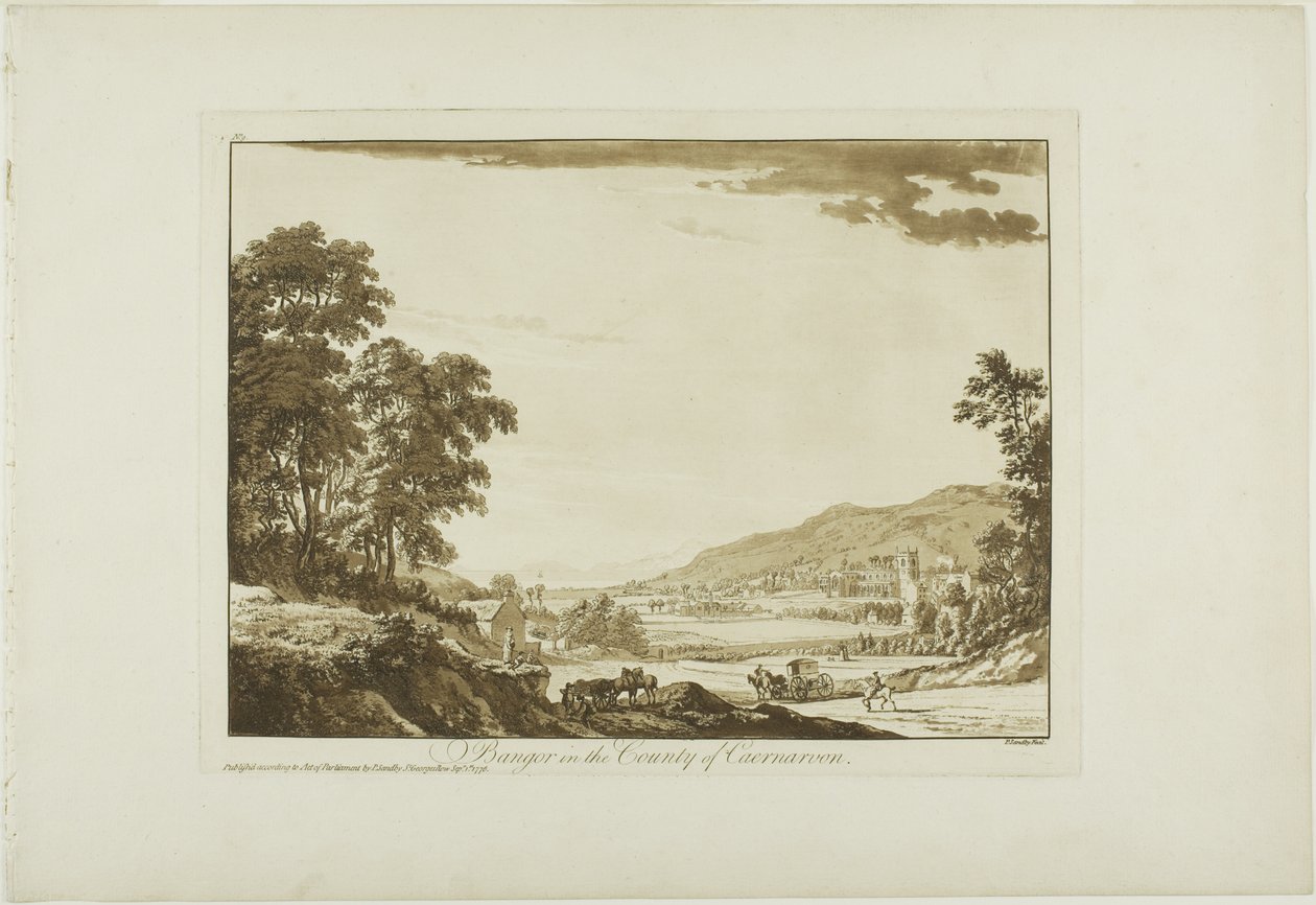 Bangor no Condado de Caernarvon de Paul Sandby