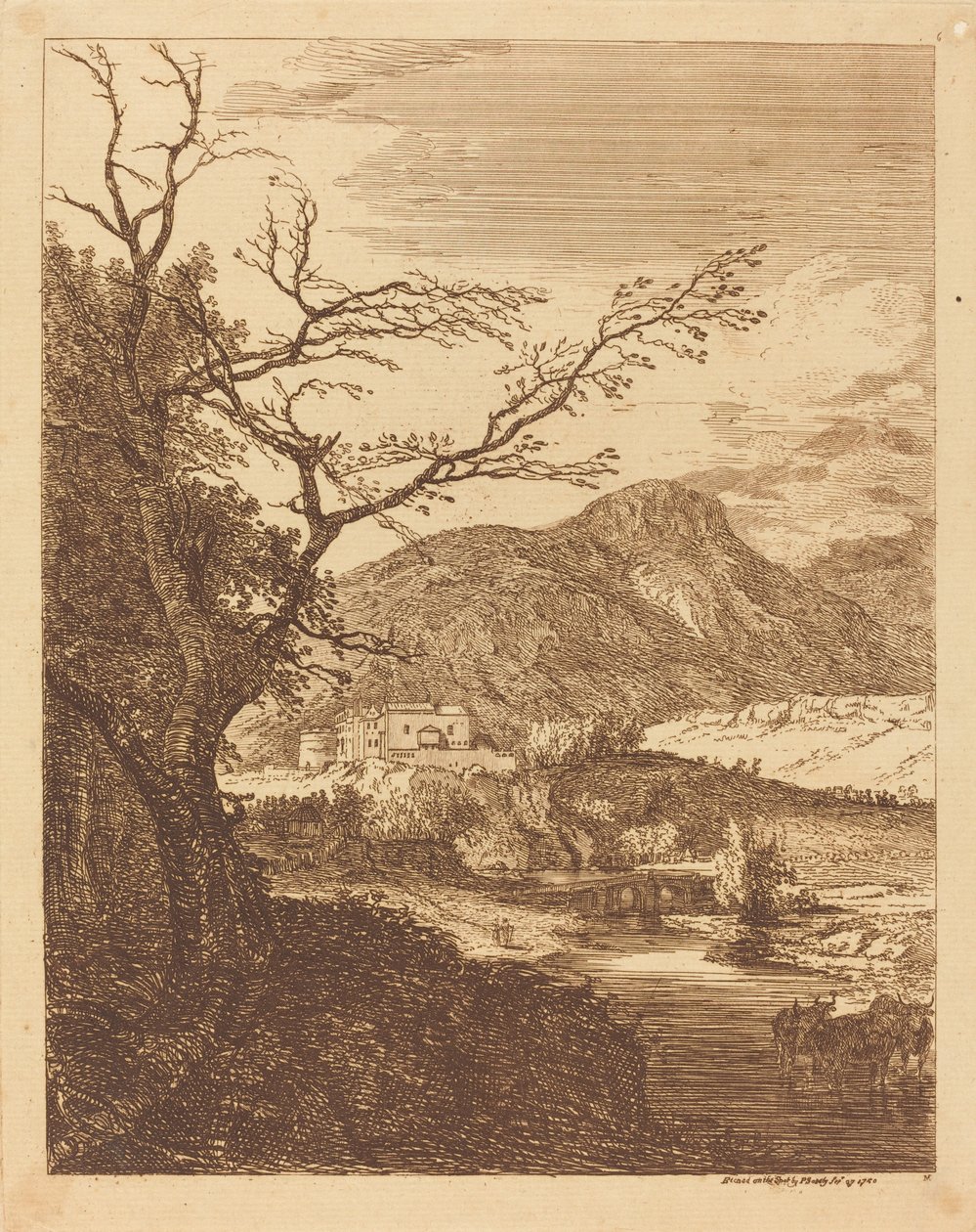 Capriccio com Castelo de Edimburgo e Arthur