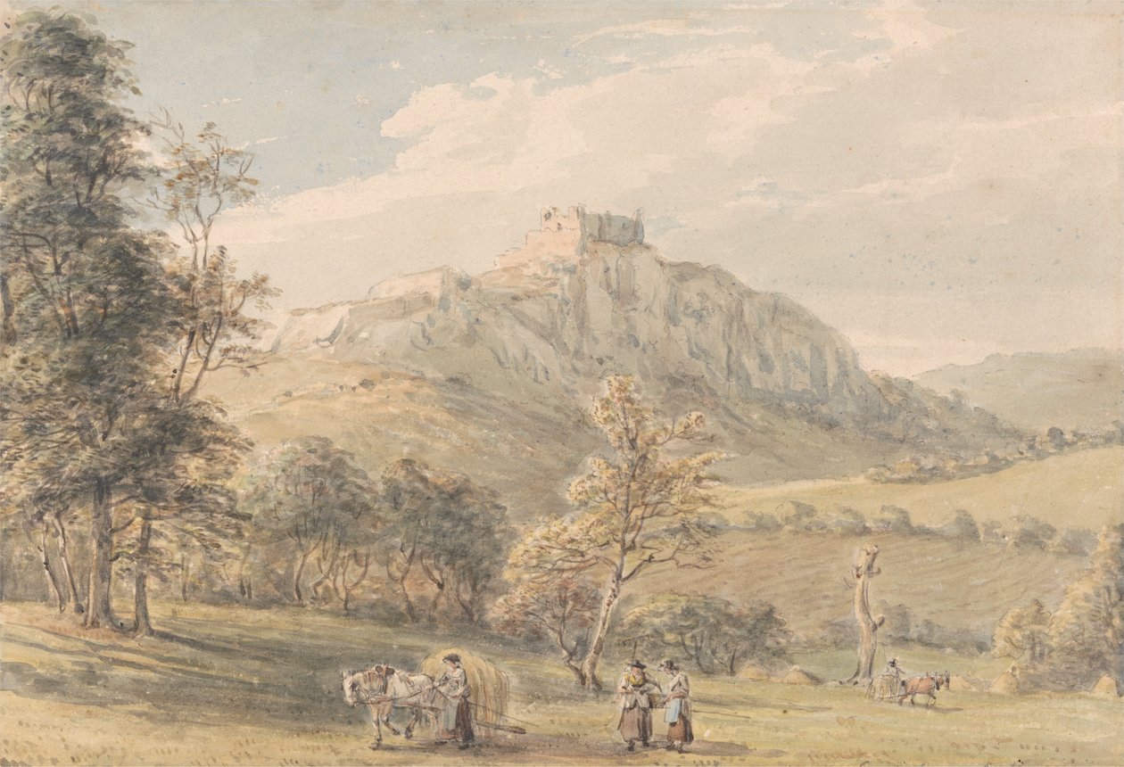 Castelo de Carreg Cennen de Paul Sandby
