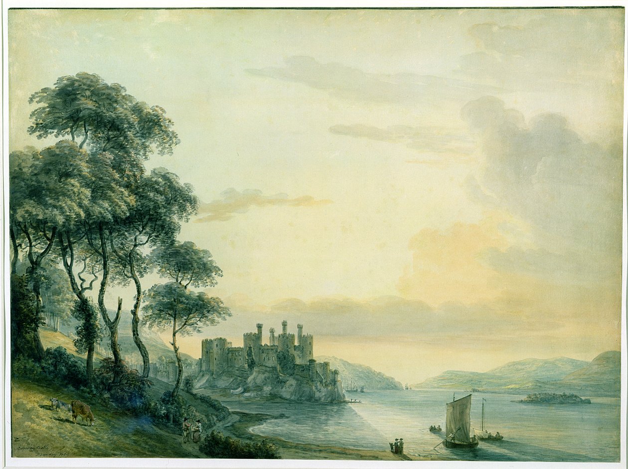 Castelo de Conway, 1789 (wc no papel) de Paul Sandby