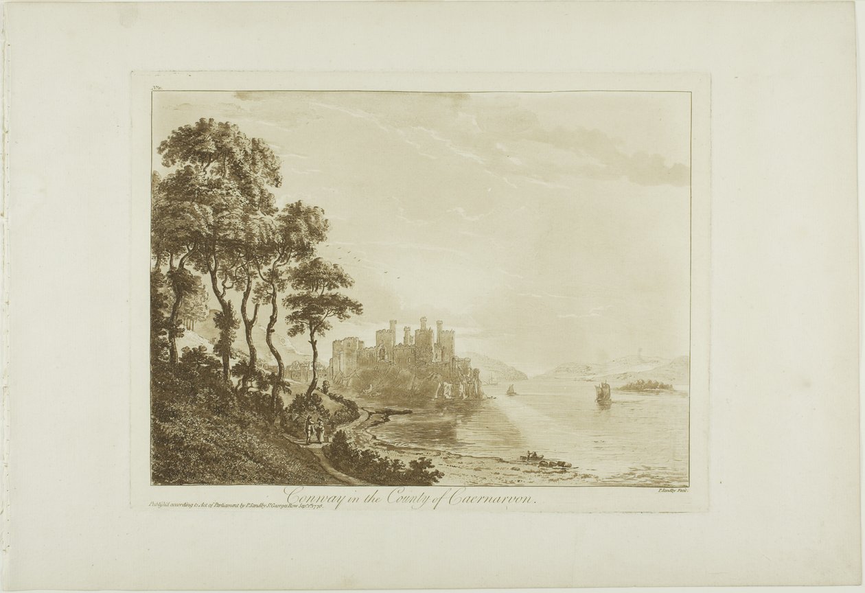 Conway no Condado de Caernarvon de Paul Sandby