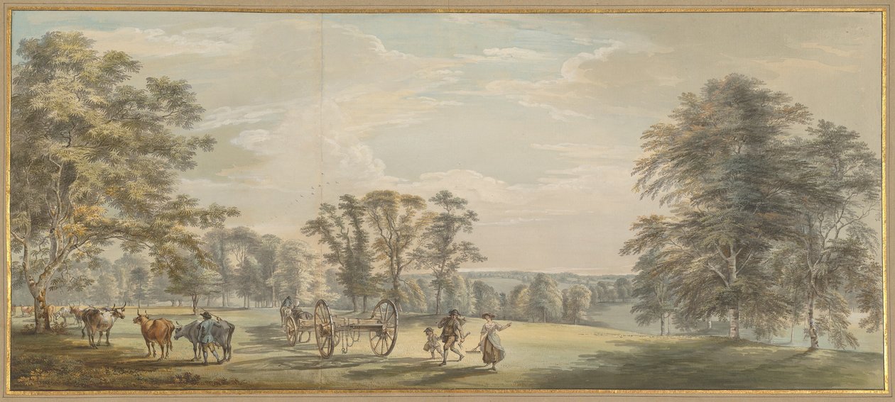 Amanhecer no Parque Luton de Paul Sandby