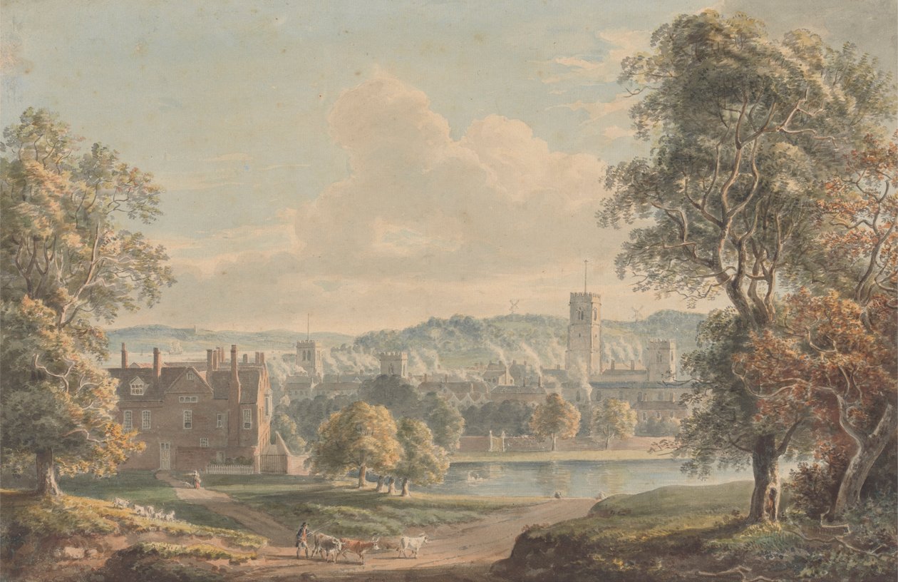 Ipswich do Solo da Mansão de Christchurch de Paul Sandby