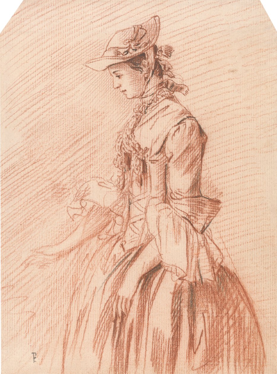 Senhora de chapéu de Paul Sandby