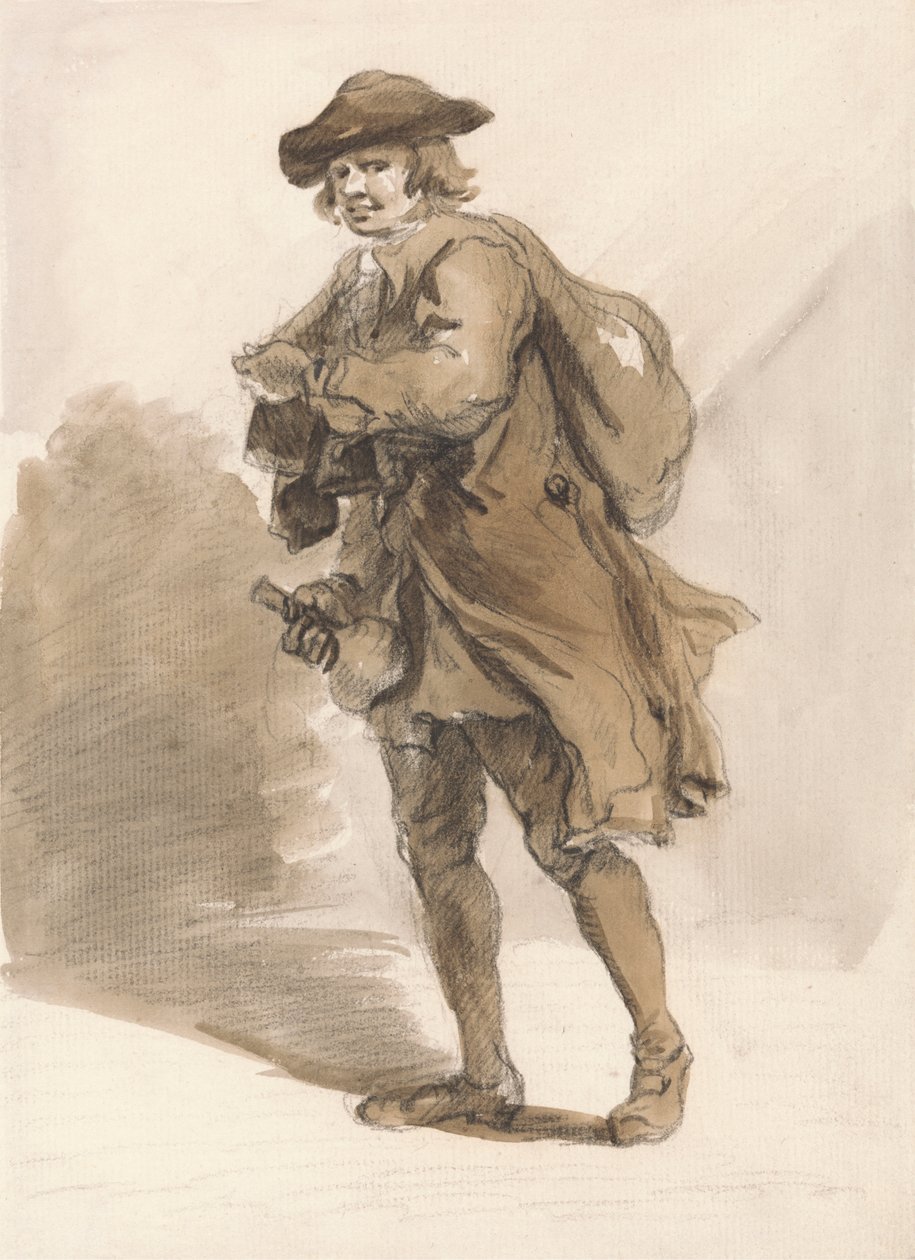 Londres Cries: Um homem com uma garrafa de Paul Sandby