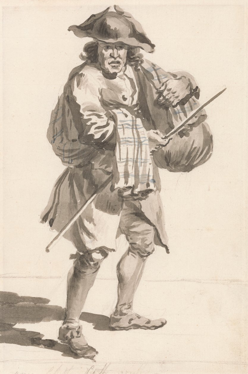 Londres Cries: Um Homem com um Pacote, Roupas Velhas de Paul Sandby
