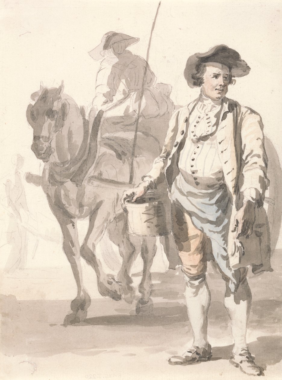 Londres Cries: Um Sininho e a sua Esposa de Paul Sandby