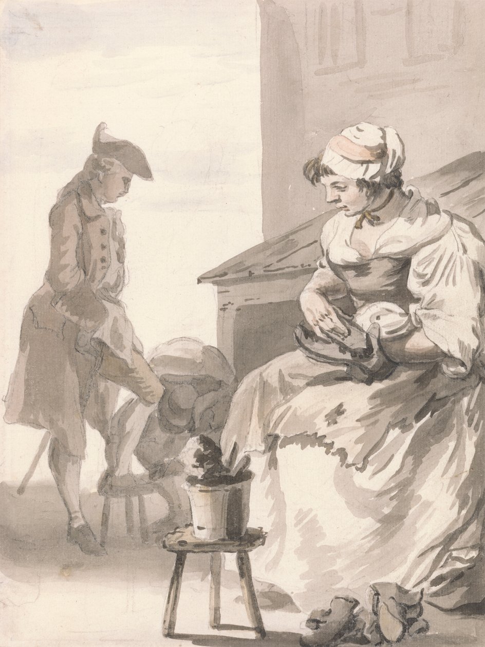 Londres Cries: Limpador de sapatos de Paul Sandby