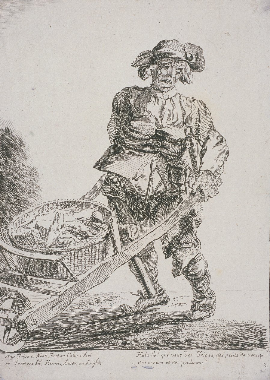 Vendedor de miudezas, Gritos de Londres, 1760 de Paul Sandby