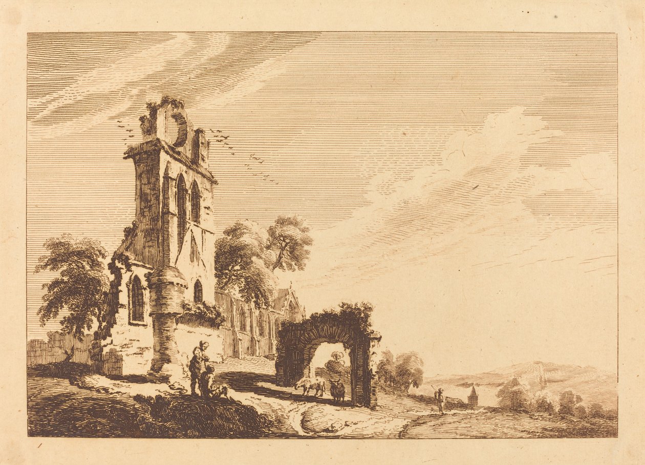 Abadia em ruínas de Paul Sandby