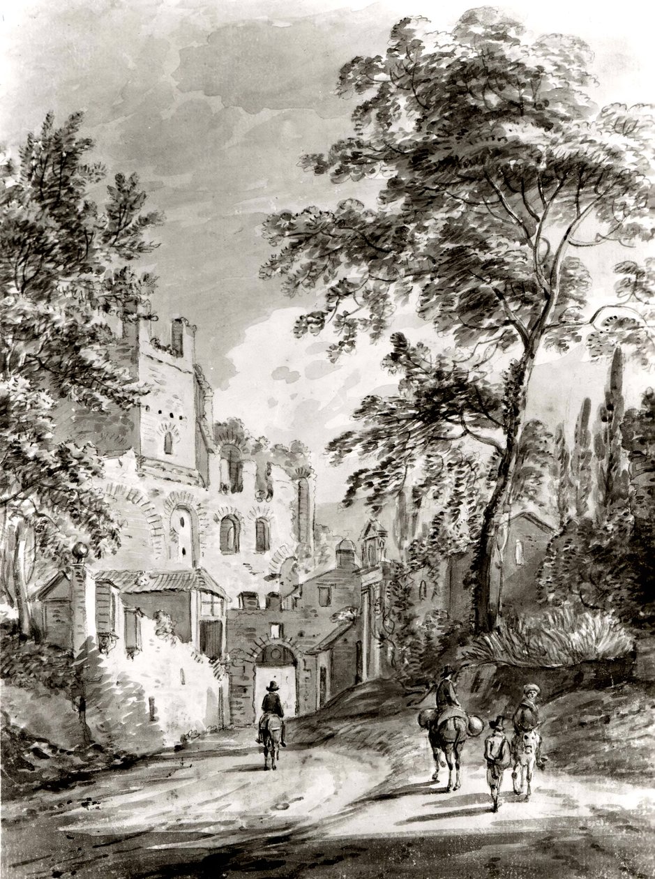 Viajantes entrando em uma cidade, 1751-1809. de Paul Sandby