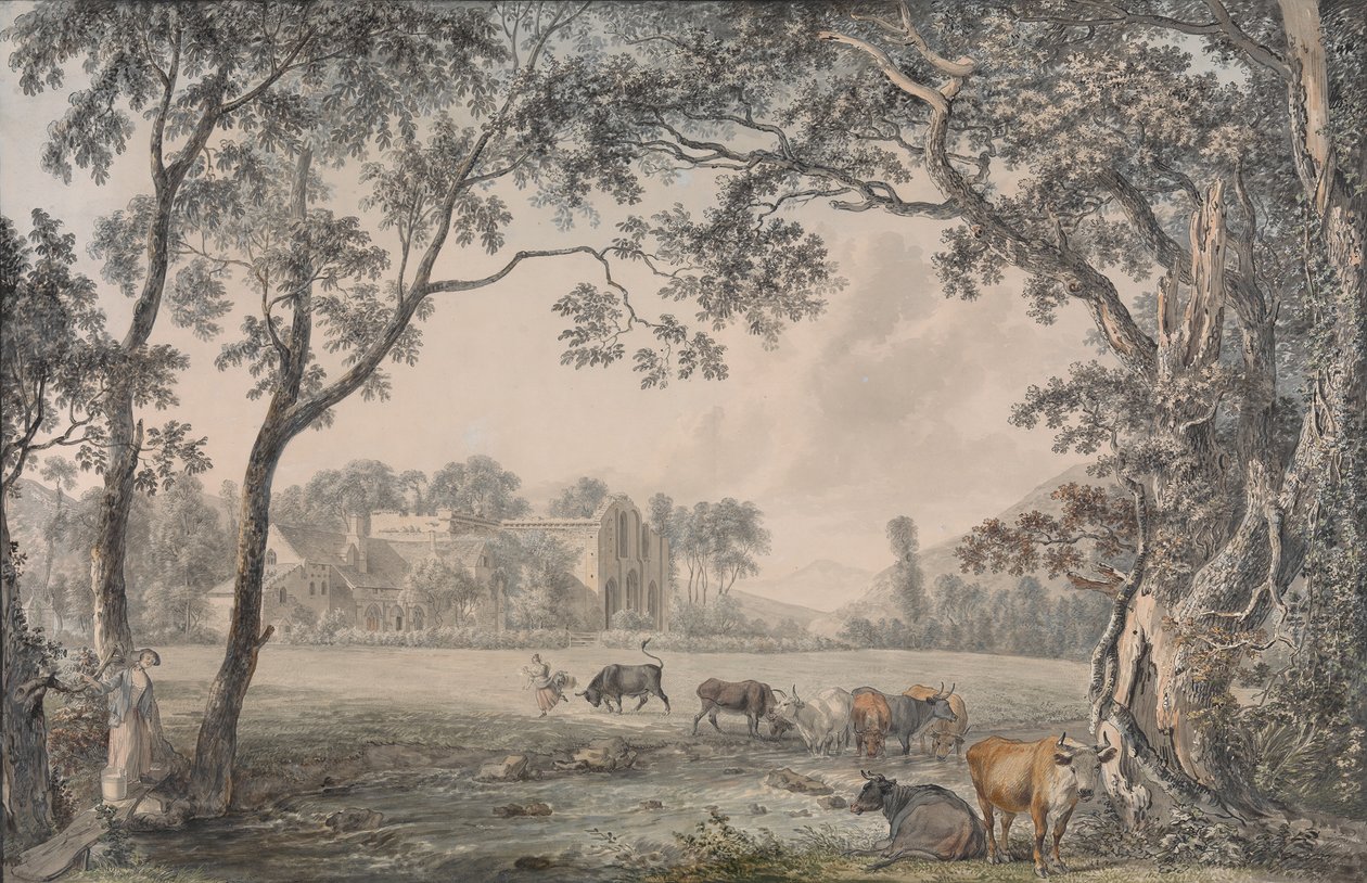 Valle of the Cross Abbey, Denbighshire, 1770-79 de Paul Sandby