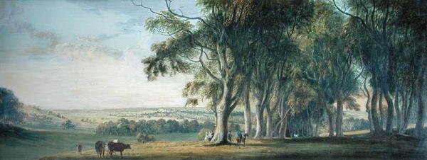 Vista de Windsor, de Snow Hill, no Grande Parque de Paul Sandby