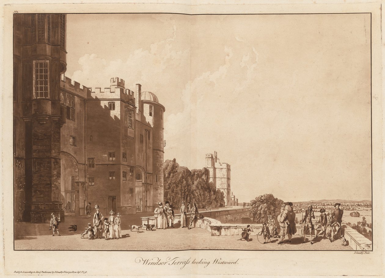 Windsor Terrass olhando para o oeste de Paul Sandby