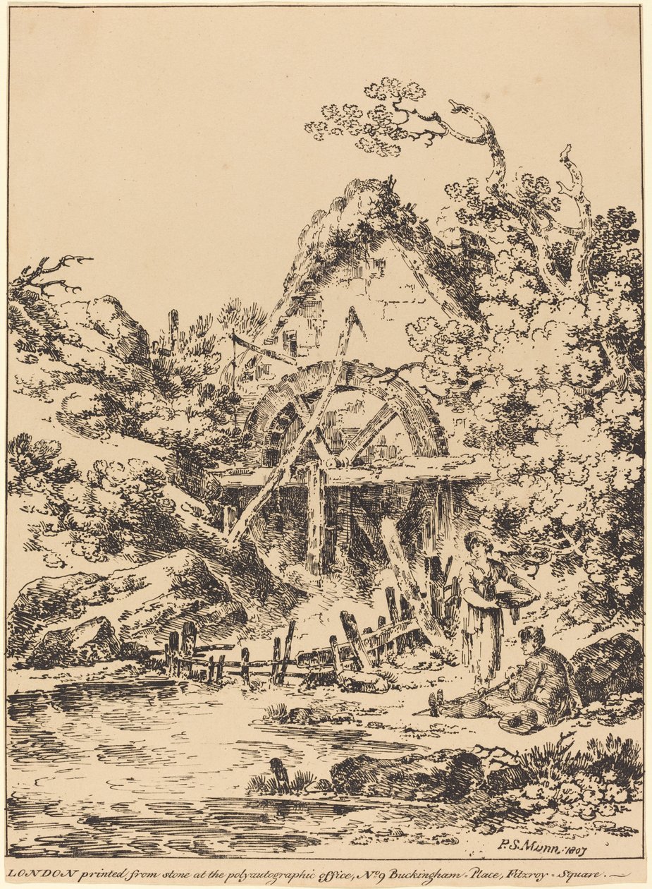 Moinho de água antigo de Paul Sandby Munn