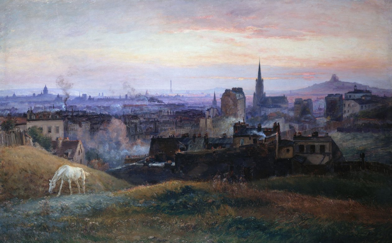 Vista panorâmica de Paris, tirada das alturas de Ménilmontant de Paul Schaan