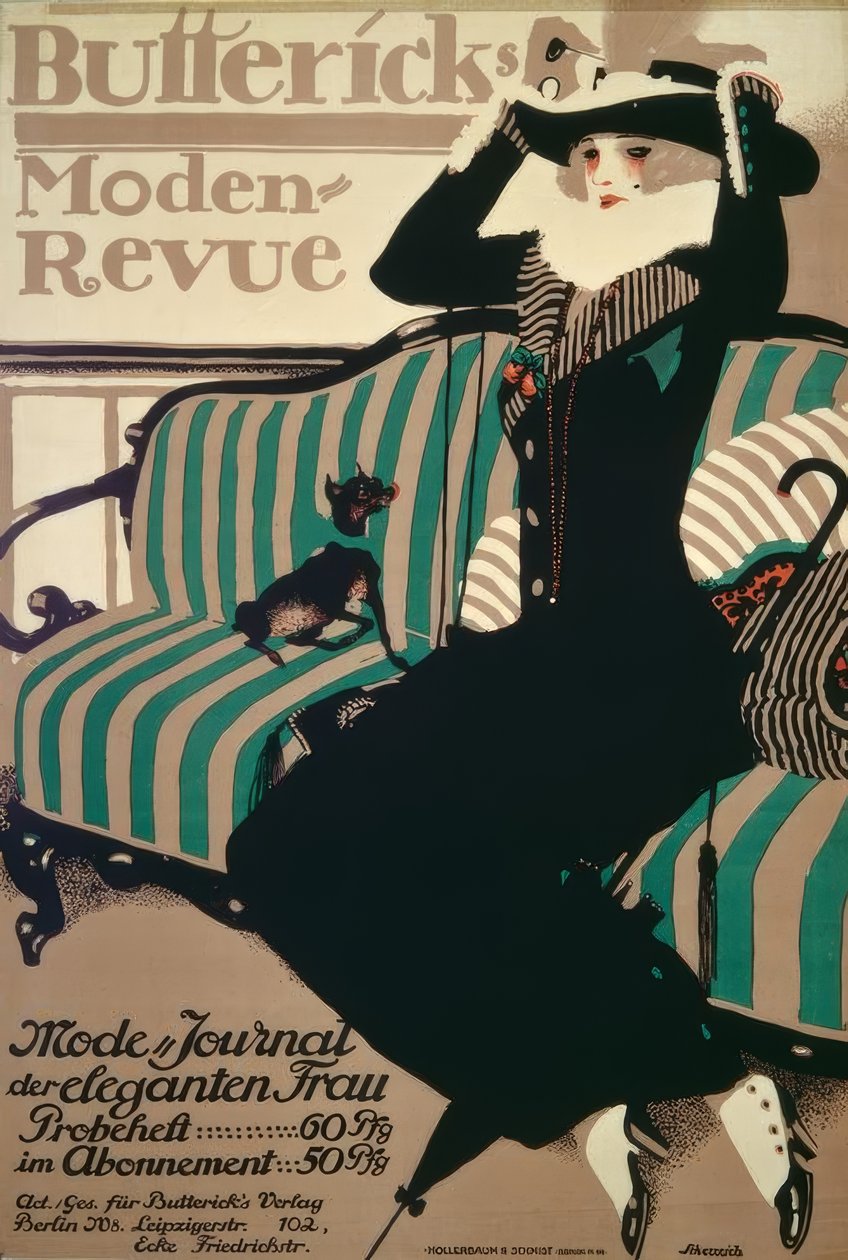 Buttericks Moden-Revue - poster 1912 por P.Scheurich de Paul Scheurich