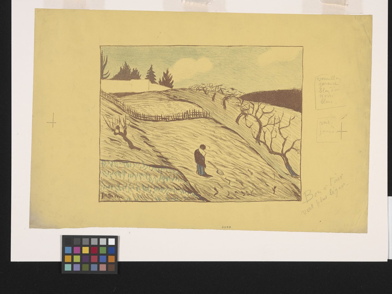 La Fin Du Jour (O Fim do Dia) (litografia a cores) de Paul Sérusier