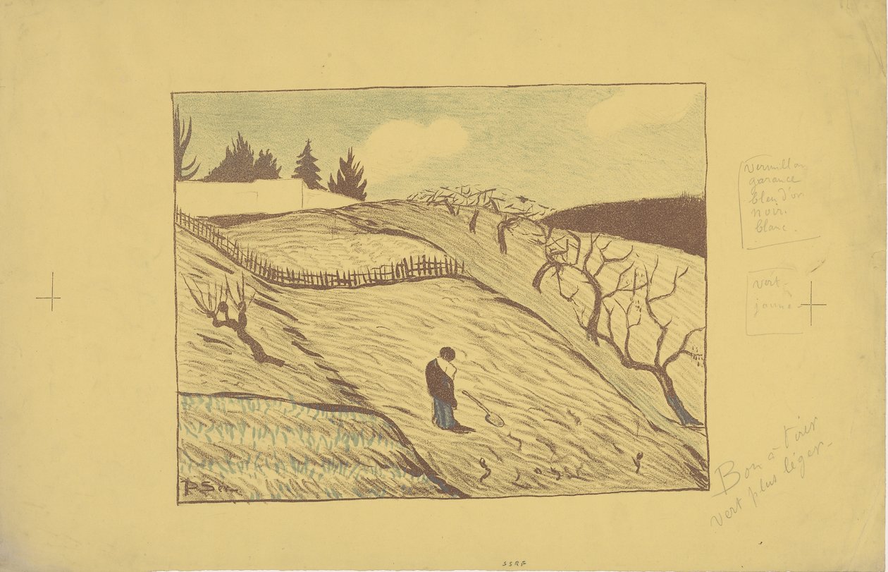 La fin du jour (O Fim do Dia) 1893 (cor litho) de Paul Sérusier