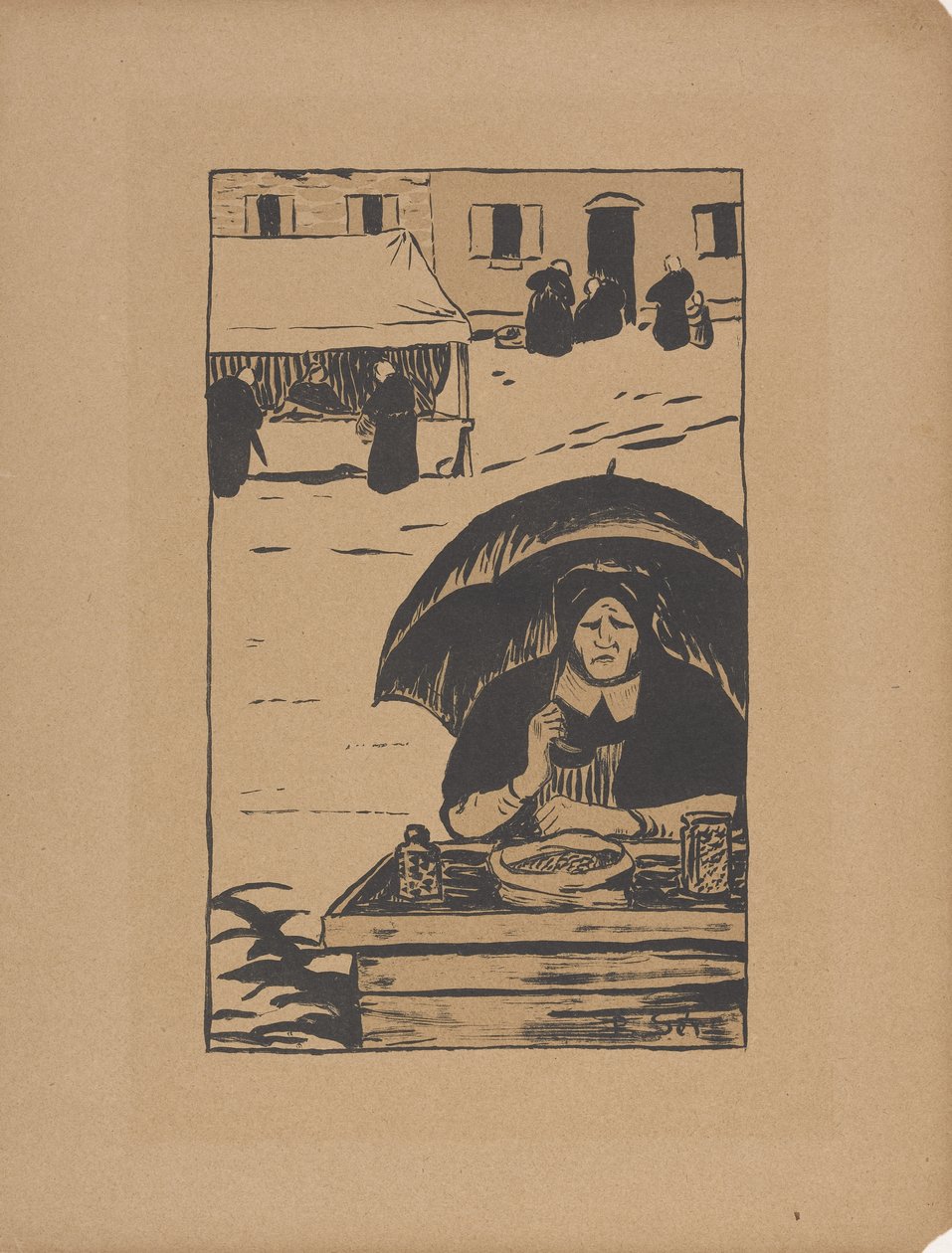 The Street Vendor 1895 (cor litho) de Paul Sérusier