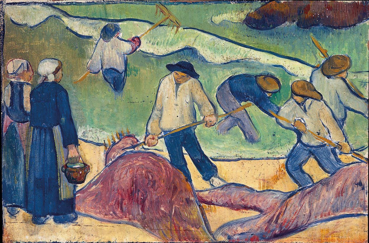 Pequena paisagem com pescadores de algas de Paul Sérusier