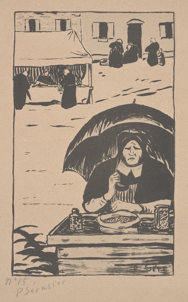 O vendedor de doces com um guarda-chuva de Paul Sérusier