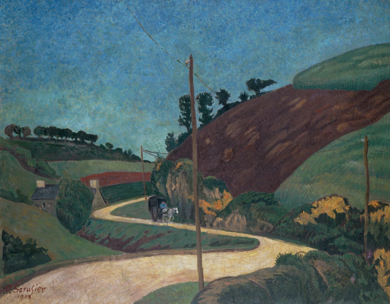 A estrada da diligência no país com um carrinho de Paul Sérusier